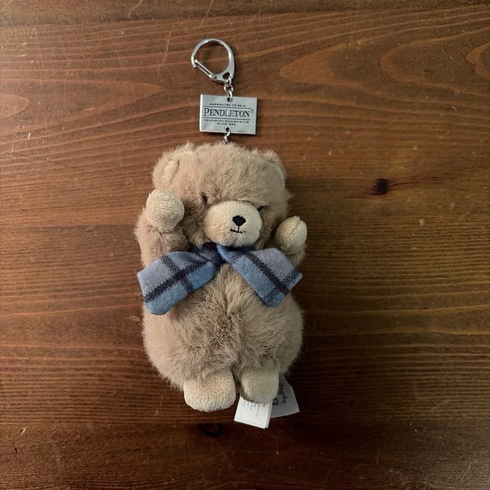 Retired Pendleton Bear Keychain Plush Teddy Bear